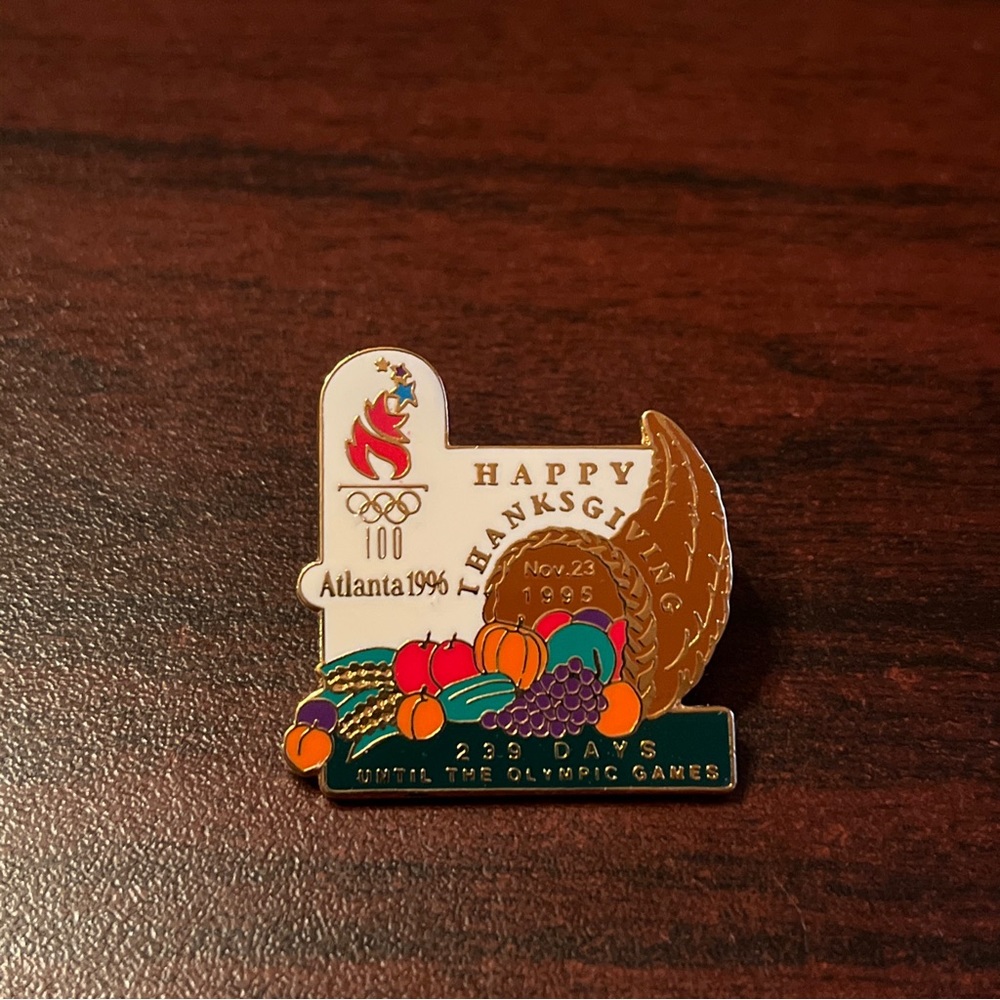 Vintage‎ Coca-Cola Countdown To The 1996 Atlanta Olympics 239 Days Lapel Hat Pin